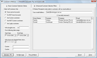 Customer e:Mailout Screen